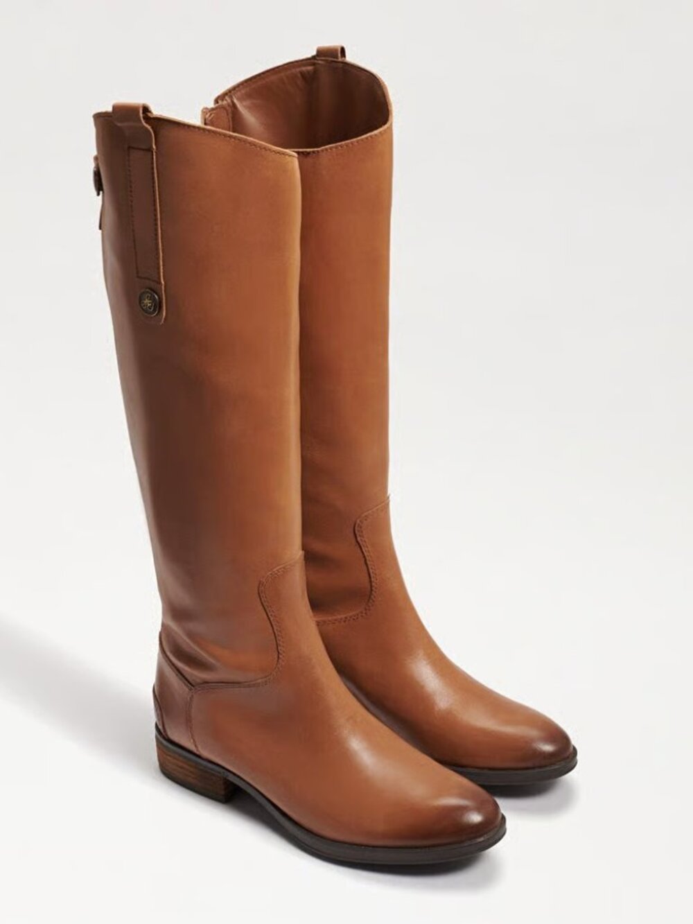Sam Edelman Women's Penny Tan Brown Whiskey Leather Riding Boot Size 8